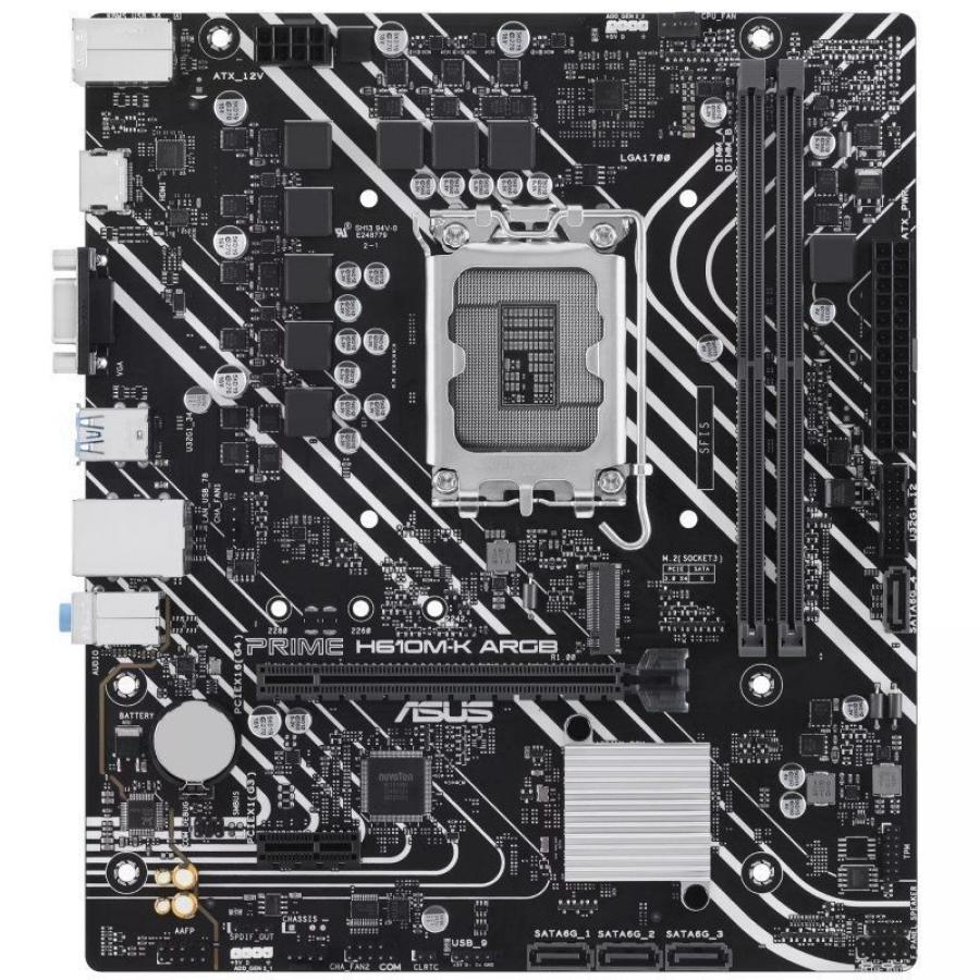 Placa Base Asus Prime H610M-K ARGB Socket 1700/ DDR5/ PCIe 4.0/ Micro ATX