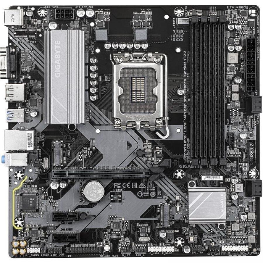 Placa Base Gigabyte B760M D3HP Socket 1700/ DDR5/ PCIe 4.0/ Micro ATX