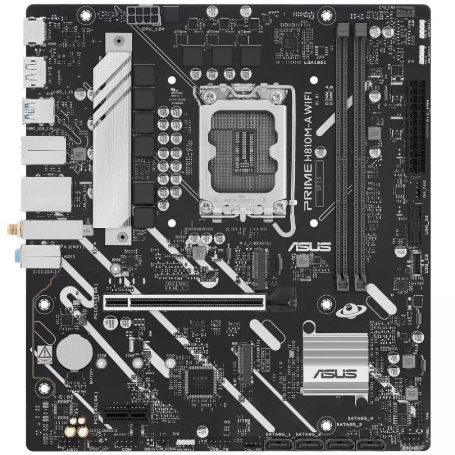 Placa Base Asus Prime H810M-A WIFI Socket 1851/ DDR5/ PCIe 4.0/ Micro ATX