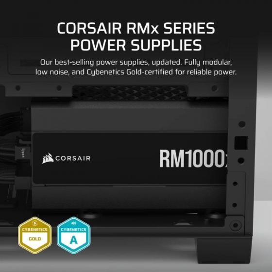 Fuente de Alimentación Corsair RM1000X/ 1000W/ Ventilador 12cm/ Cybenetics Gold