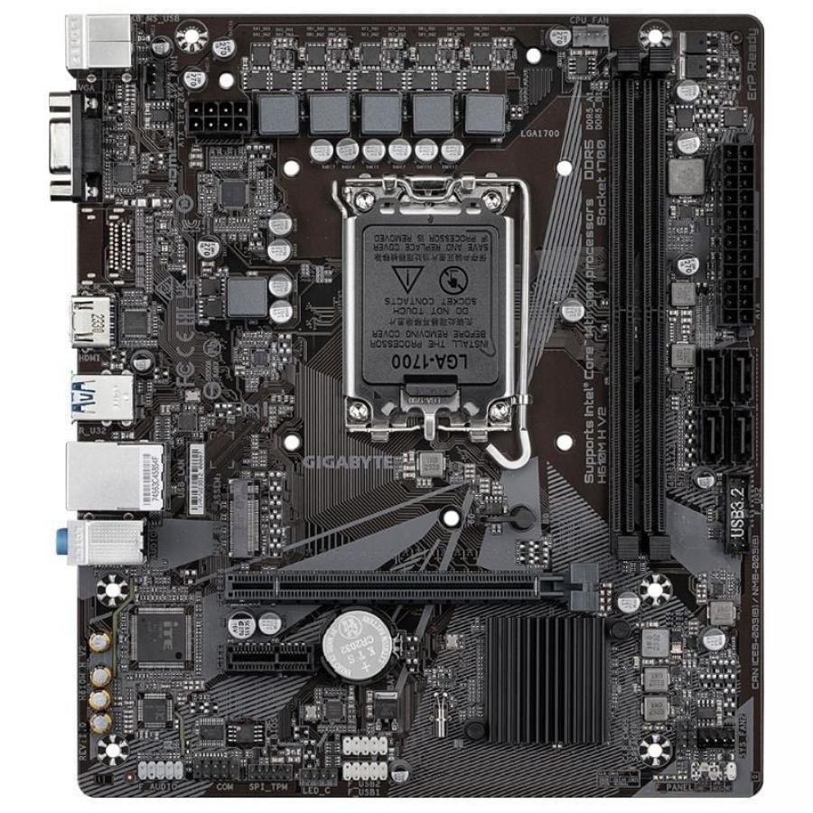 Placa Base Gigabyte H610M H V2 Socket 1700/ DDR5/ PCIe 4.0/ Micro ATX