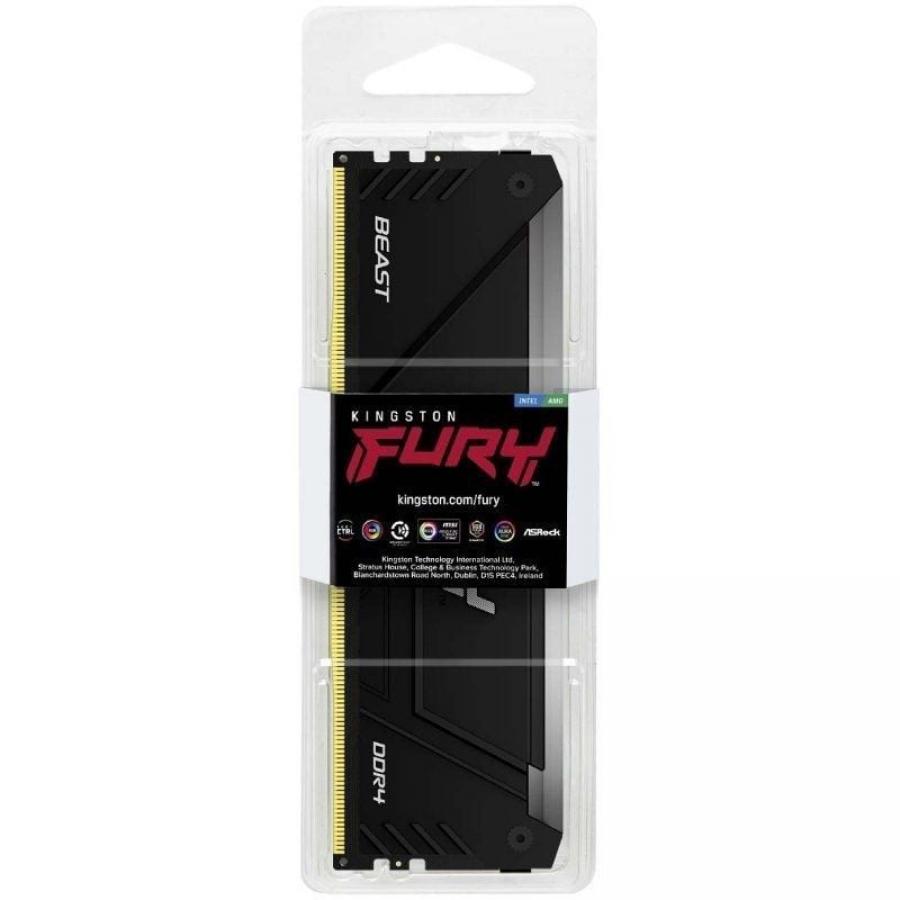 Memoria RAM Kingston FURY Beast RGB 8GB/ DDR4/ 3200MHz/ 1.35V/ CL16/ DIMM