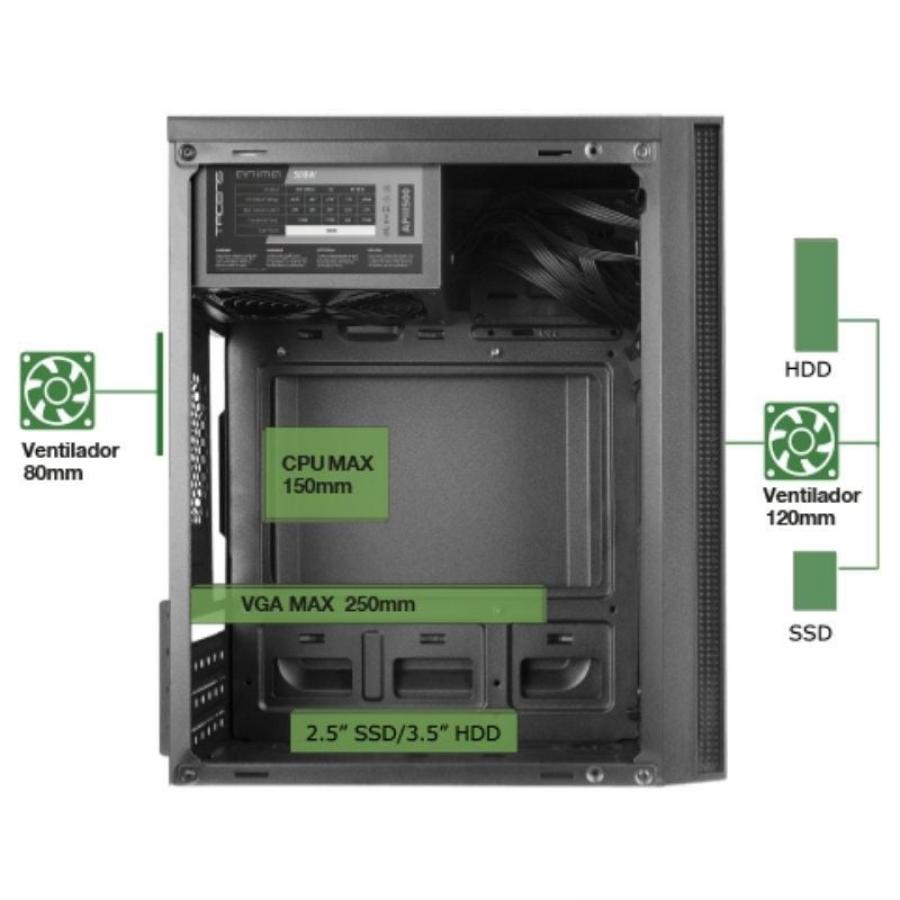 Caja Minitorre Anima AC5500 con Fuente 500W