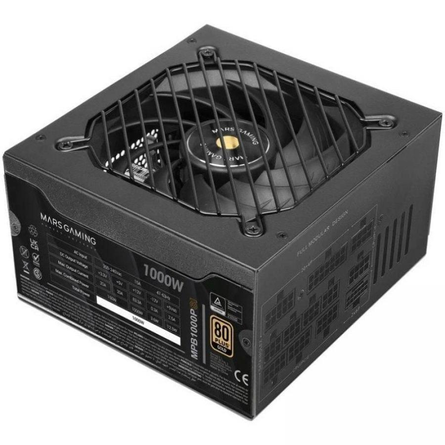 Fuente de Alimentación Mars Gaming MPB1000PSI/ 1000W/ Ventilador 14cm/ 80 Plus Gold