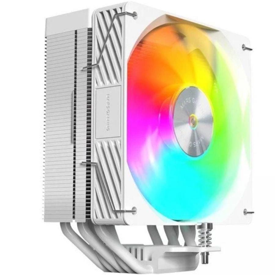 Ventilador con Disipador Mars Gaming MCPU-X5ARGB/ 12cm/ Blanco