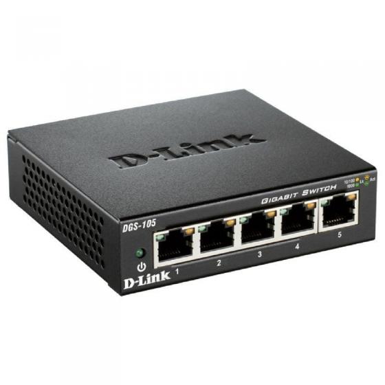 Switch D-Link DGS-105 5 Puertos RJ-45 10/100/1000