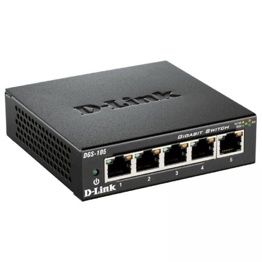 Switch D-Link DGS-105 5 Puertos/ RJ-45 10/100/1000
