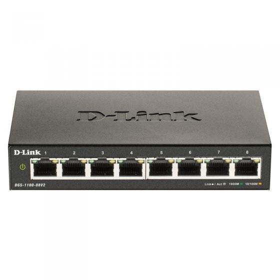 Switch Gestionable D-Link DGS-1100-08V2 8 Puertos/ RJ-45 10/100/1000