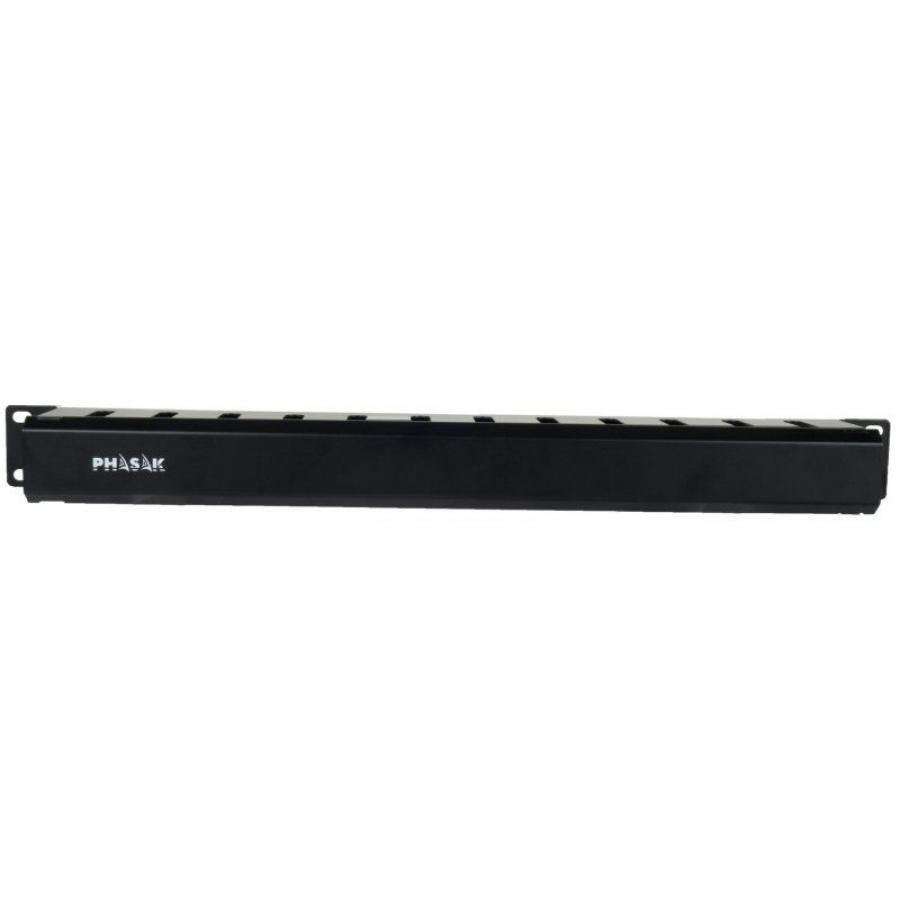 Panel Guía Cables con Tapa para Rack 19' Phasak PA 5095/ Altura 1U