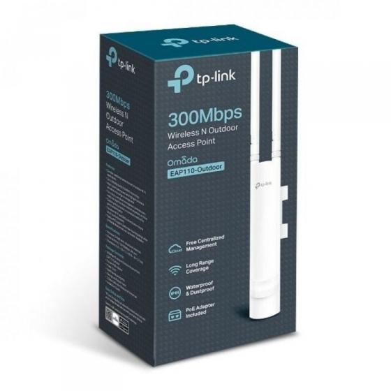 Punto de Acceso Inalámbrico TP-Link Omada EAP110 PoE 300Mbps/ 2.4GHz/ Antenas de 5dBi/ WiFi 802.11n/b/g