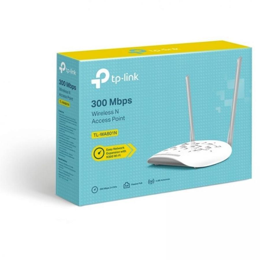 Punto de Acceso Inalámbrico TP-Link TL-WA801N V6 PoE 300Mbps/ 2.4GHz/ Antenas de 5dBi/ WiFi 802.11n/b/g