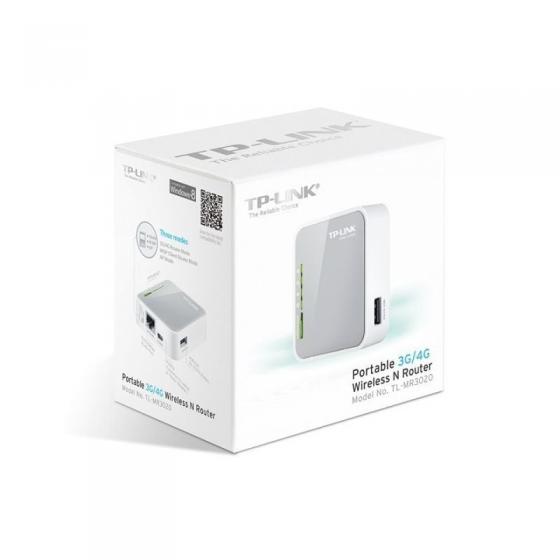 Router Inalámbrico 3G TP-Link TL-MR3020 150Mbps/ 2.4GHz/ 1 Antena/ WiFi 802.11n/g/b