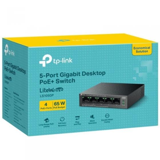 Switch TP-Link LS105GP 5 Puertos/ RJ-45 10/100/1000 PoE+
