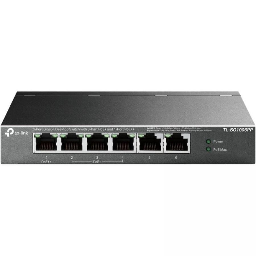 Switch TP-Link TL-SG1006PP 6 Puertos/ RJ-45 10/100/1000/ PoE++