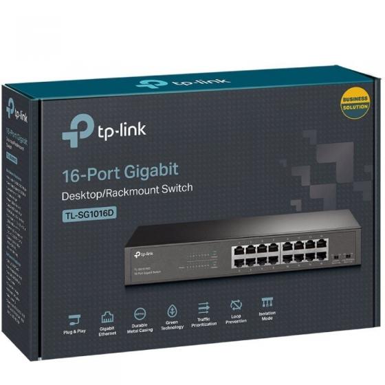 Switch TP-Link TL-SG1016DE/ 16 Puertos/ RJ45 10/100/1000