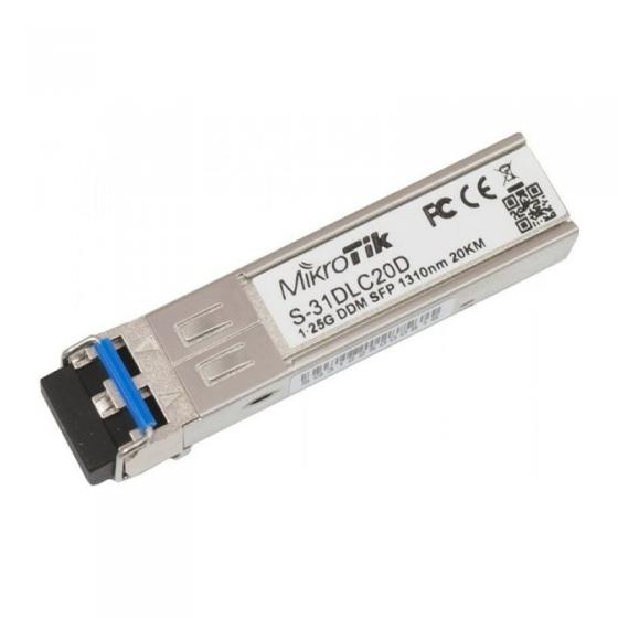MODULO MIKROTIK S-31DLC20D TRANSCEIVER SFP - 1.25G - 1310NM - HASTA 20KM EN CONEXIONES MONOMODO