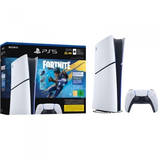 Consola Sony Playstation 5 - PS5 Slim Digital 825GB/ Incluye Mando Dual Sense y Bundle Fortnite Flowering Chaos/ Chassis E