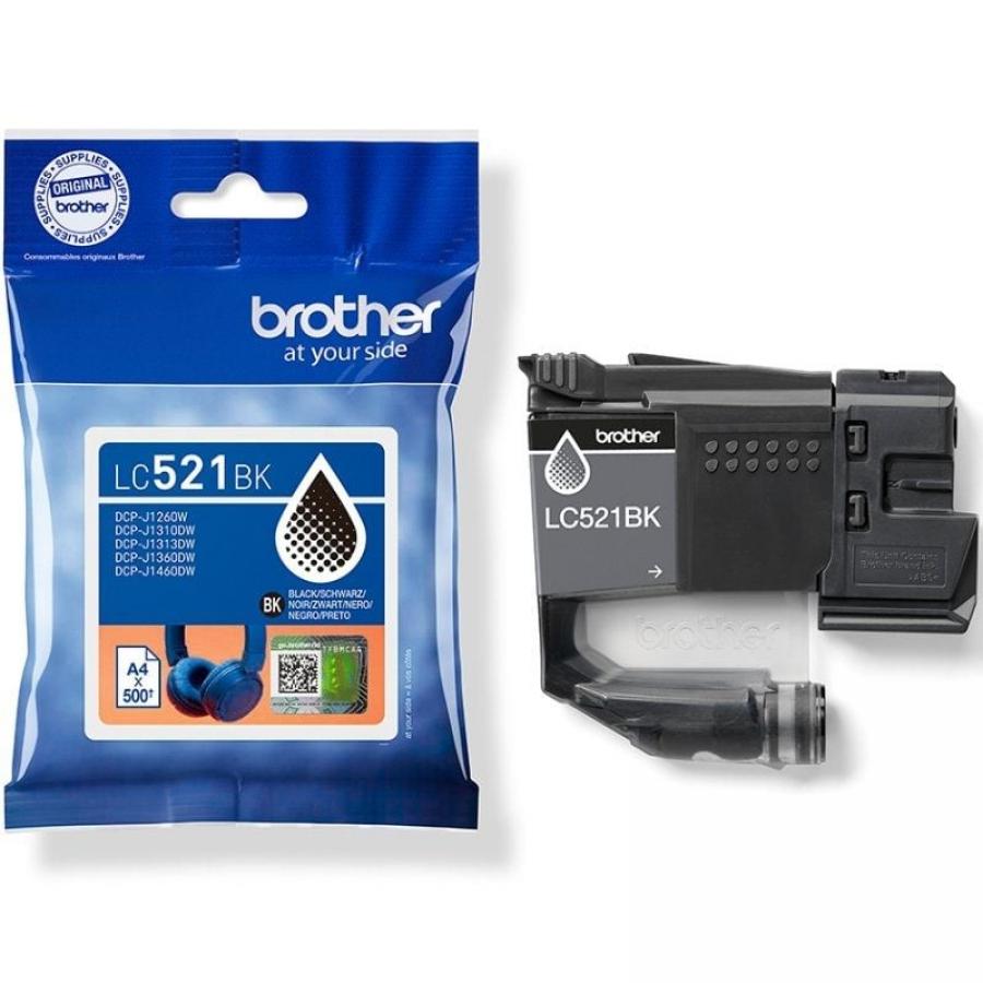 Cartucho de Tinta Original Brother LC521BK/ Negro