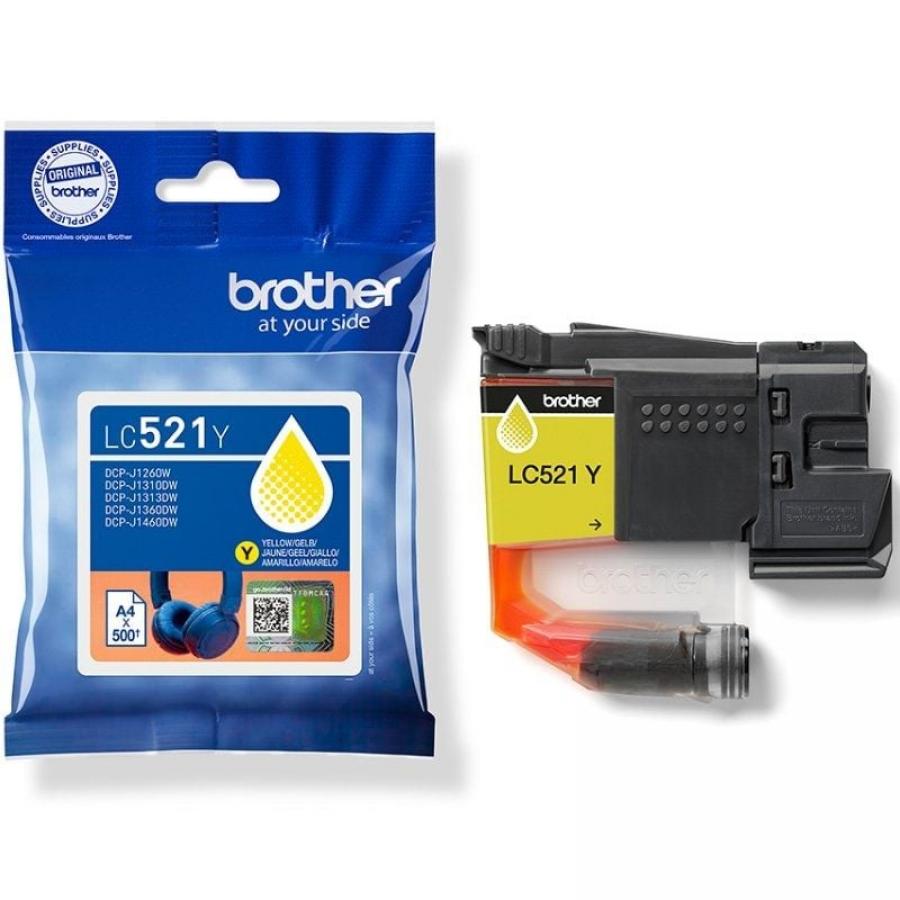 Cartucho de Tinta Original Brother LC521Y/ Amarillo