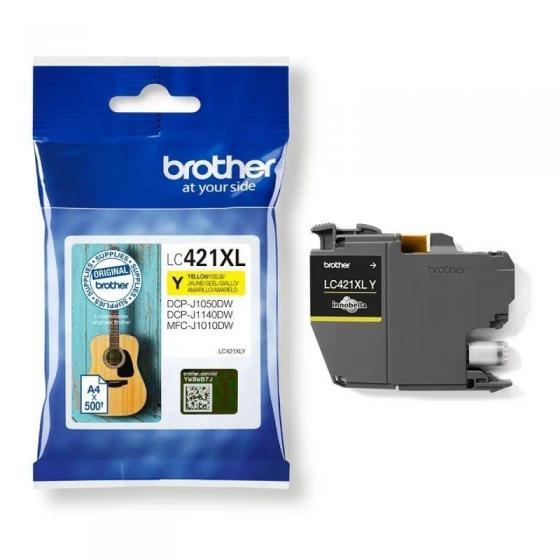 Cartucho de Tinta Original Brother LC421XL Alta Capacidad Amarillo