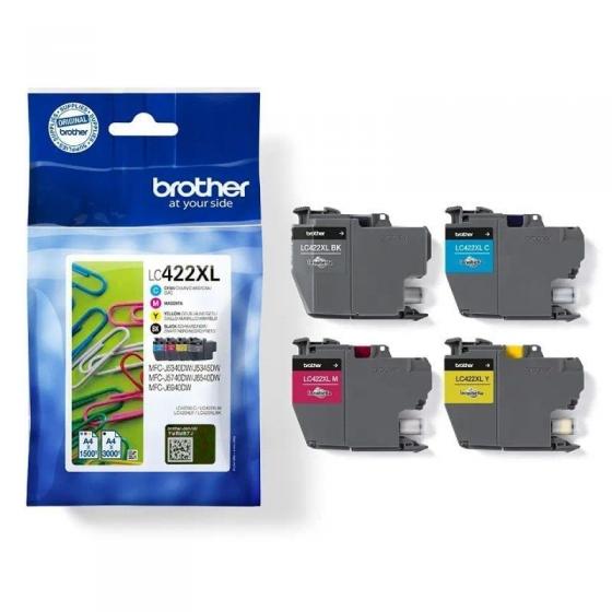 Cartucho de Tinta Original Brother LC-422XL Alta Capacidad Multipack Cian Magenta Amarillo Negro