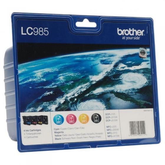 Cartucho de Tinta Original Brother LC- 985 Multipack Cian Magenta Amarillo Negro