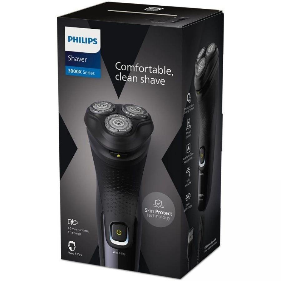 Afeitadora Philips Shaver Series 3000X X3021/00/ con Batería/ 1 Accesorio