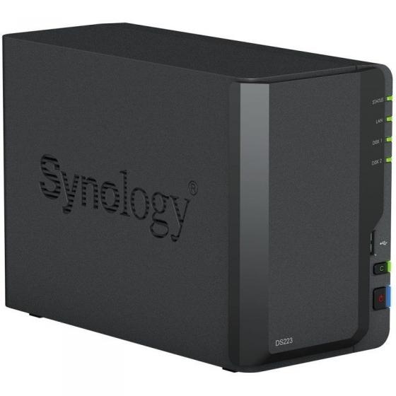 NAS Synology Diskstation DS223/ 2 Bahías 3.5'- 2.5'/ 2GB DDR4/ Formato Torre