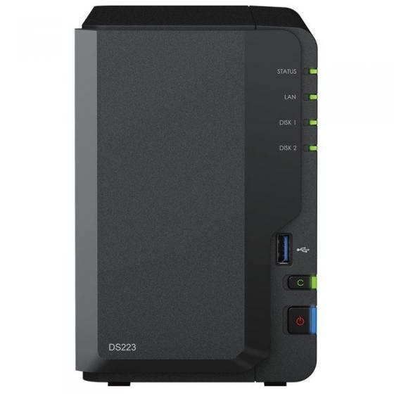 NAS Synology Diskstation DS223/ 2 Bahías 3.5'- 2.5'/ 2GB DDR4/ Formato Torre