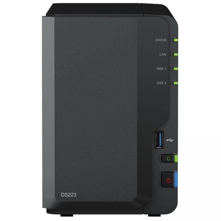 NAS Synology Diskstation DS223/ 2 Bahías 3.5'- 2.5'/ 2GB DDR4/ Formato Torre
