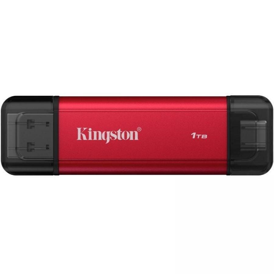 Disco Externo SSD Kingston Dual Portable SSD 1TB/ USB Tipo-C y USB 3.2/ Rojo