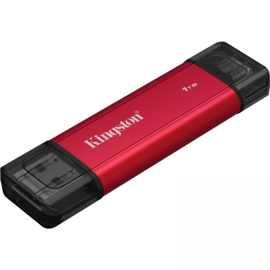 Disco Externo SSD Kingston Dual Portable SSD 1TB/ USB Tipo-C y USB 3.2/ Rojo