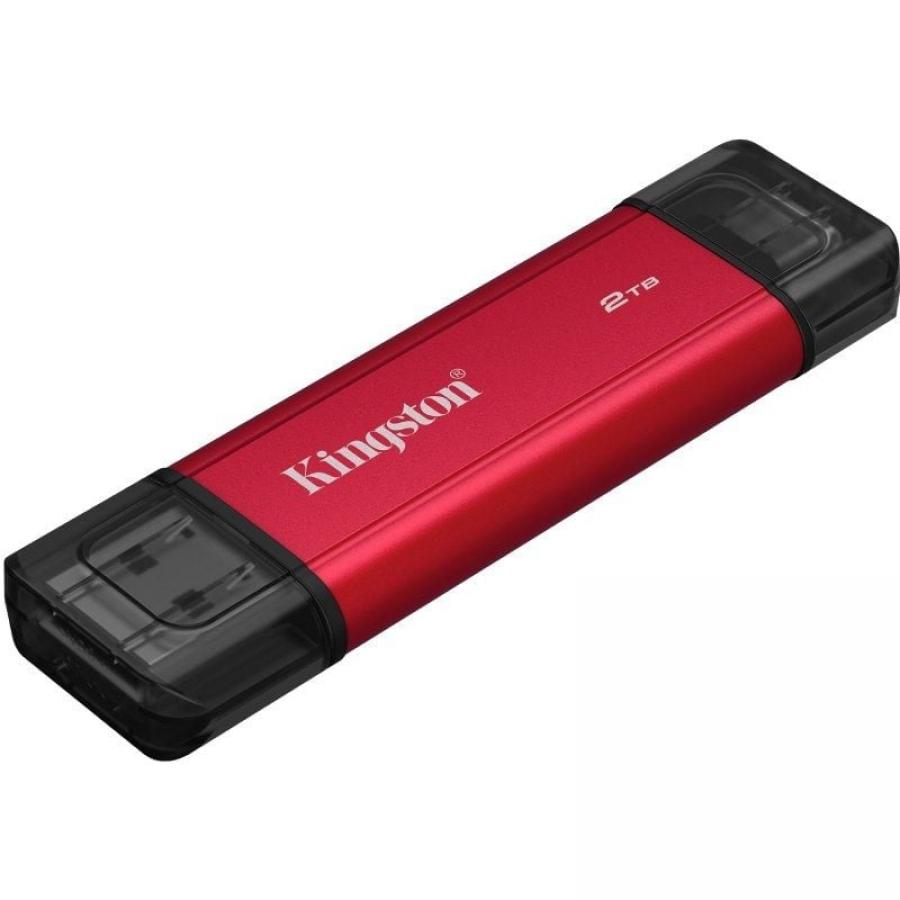 Disco Externo SSD Kingston Dual Portable SSD 2TB/ USB Tipo-C y USB 3.2/ Rojo