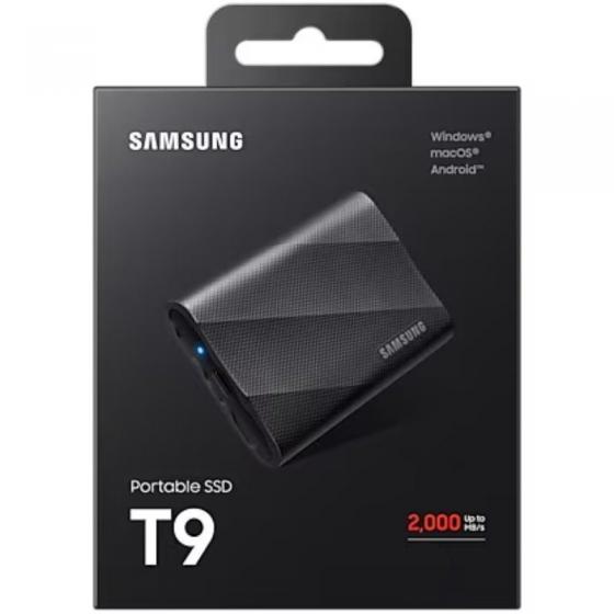 Disco Externo SSD Samsung Portable T9 2TB/ USB 3.2/ Negro