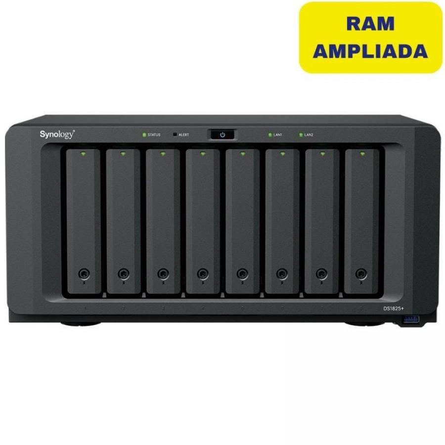 NAS Synology Diskstation DS1825+/ 8 Bahías 3.5'- 2.5'/ 32GB DDR4/ Formato Torre