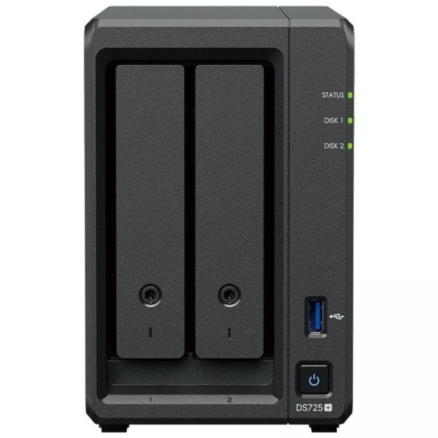 NAS Synology Diskstation DS725+/ 2 Bahías 3.5'- 2.5'/ 8GB DDR4/ Formato Torre