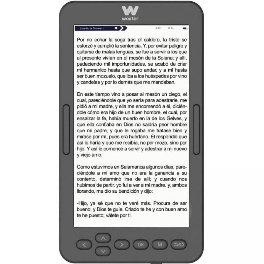 Libro Electrónico Ebook Woxter Scriba 195 S/ 4.7'/ Tinta Electrónica/ Negro