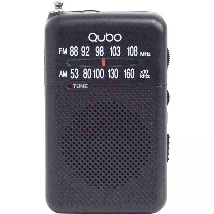 Radio Portátil Qubo R-S1/ con Cable/ a Pilas/ Negra