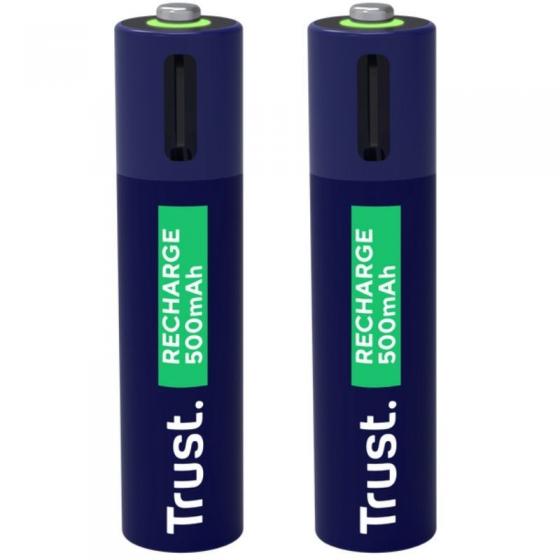 Pack de 2 Pilas AAA Trust 25585/ Recargables