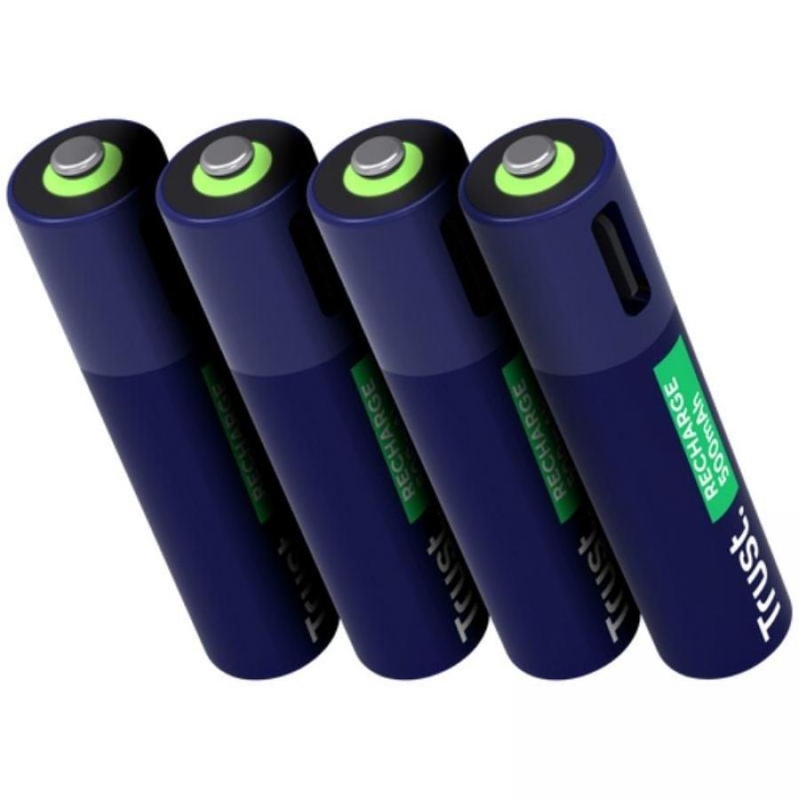 Pack de 4 Pilas AAA Trust 25671/ Recargables