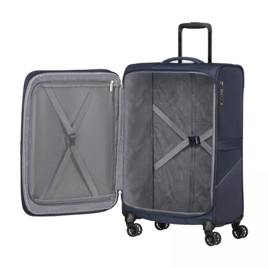 Maleta Mediana American Tourister SummerRide Spinner 69cm/ 69x43x29cm/ 4 Ruedas/ Azul Marino