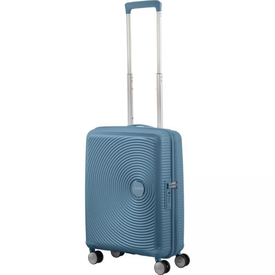Maleta de Cabina American Tourister SoundBox Spinner 55cm/ 55x40x20cm/ 4 Ruedas/ Azul Piedra