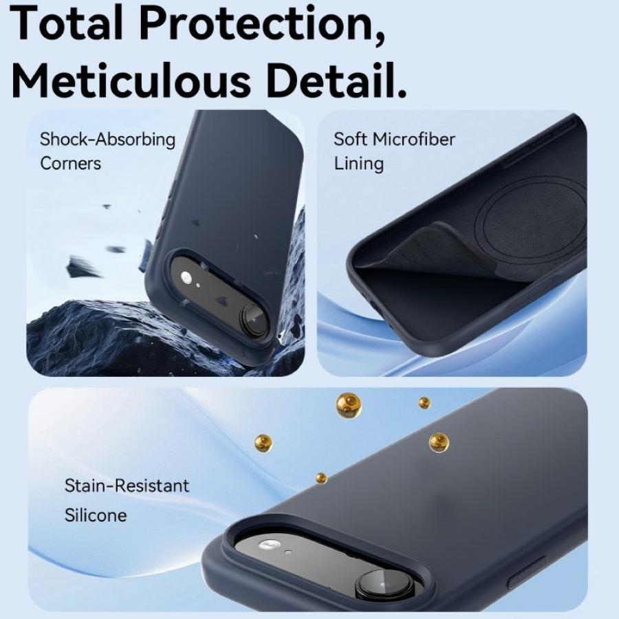 Funda Silicona con Magsafe Vention KVCBCG-20/ Compatible con iPhone Air/ Negra