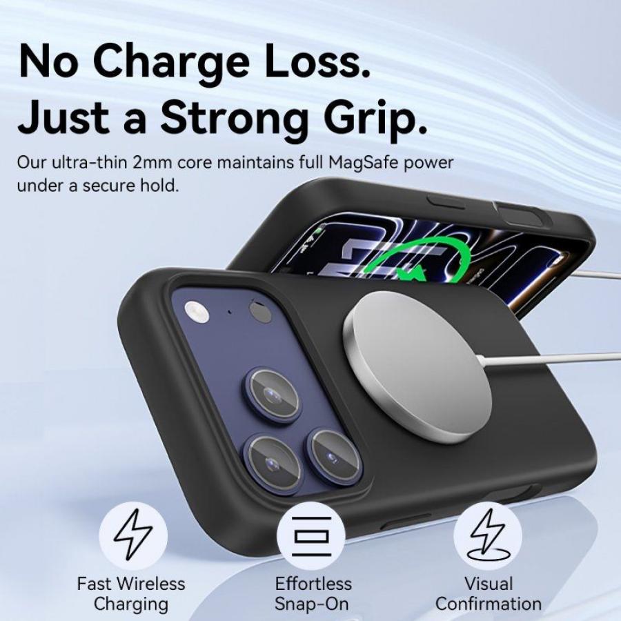 Funda Silicona con Magsafe Vention KVCBCG-20/ Compatible con iPhone Air/ Negra