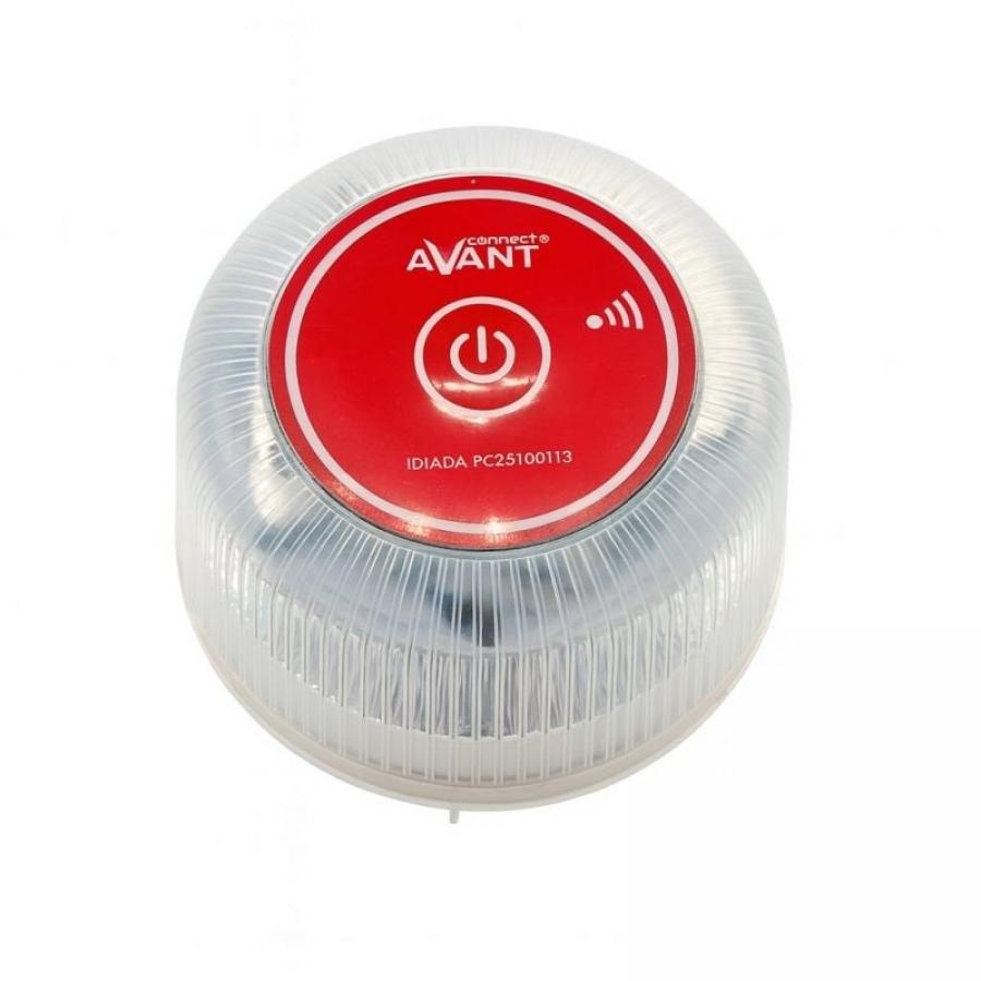 Luz baliza de emergencia para coche Avant V16 Connected AV1201/ Homologada/ Base Imantada/ Geolocalizable/ Funciona a Pilas