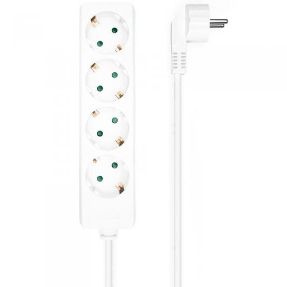 Regleta Aisens A154-0533/ 4 Tomas de Corriente/ Cable 1.4m/ Blanco