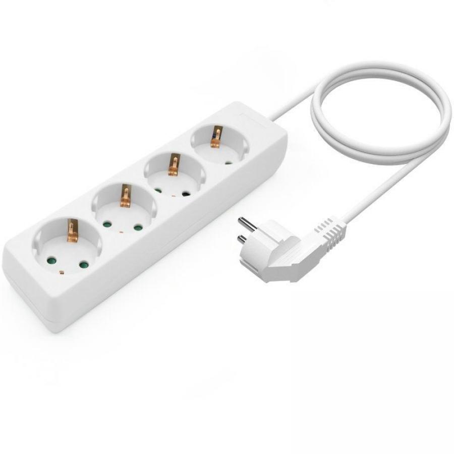 Regleta Aisens A154-0533/ 4 Tomas de Corriente/ Cable 1.4m/ Blanco