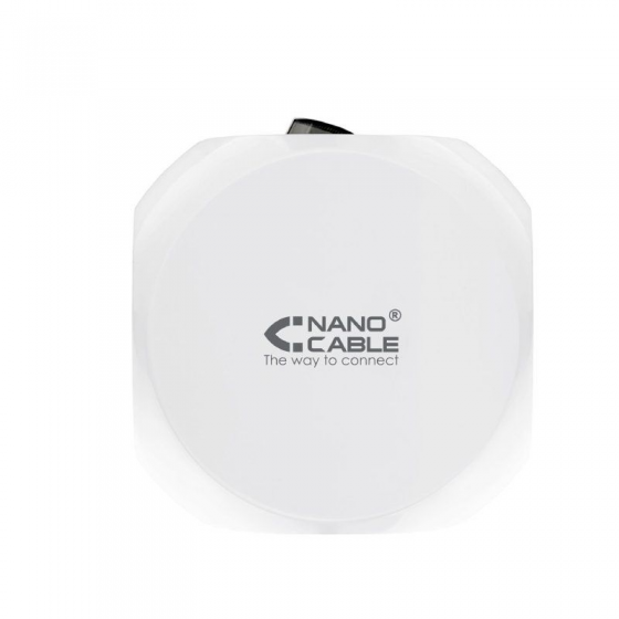 Regleta Nanocable 10.37.0001/ 3 Tomas de corriente/ 2 USB - 2 USB Tipo-C/ Cable 1.4m/ Blanca