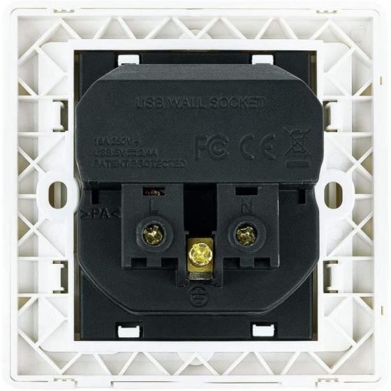 Roseta de Pared Nanocable 10.35.0010/ 1 Schuko/ 2 USB