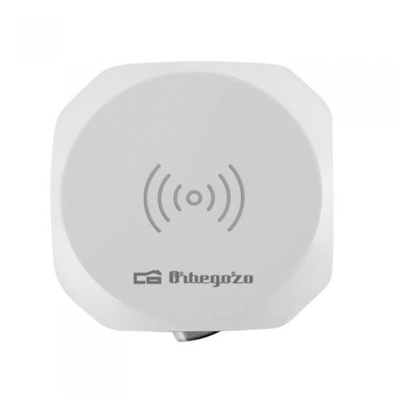 Regleta Orbegozo EN 4500 con Carga inalámbrica/ 3 Tomas de corriente/ 2 USB - 2 USB Tipo C/ Cable 1.5m/ Blanca y Gris